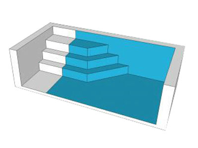 modele d escalier de piscine Bergerac Montpon, Castillon La Bataille